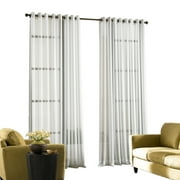 Curtainworks Soho Voile Grommet Curtain Single Panel, Indoor, 59W x 63L , Winter White, Adult