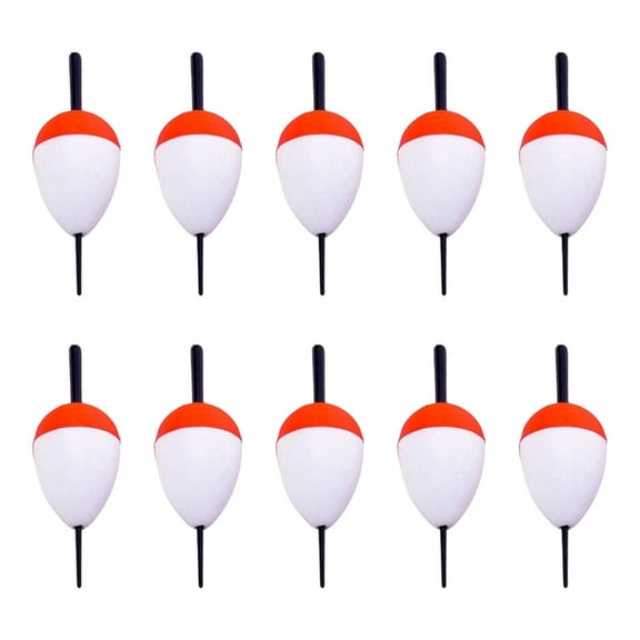 10Pcs Sea Rock Fishing Striking Float Red And White Foam Sea Fishing Bobber