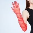 thumbnail image 6 of Sofullue Vintage Tulle Gloves Full Finger Gloves 55cm Ultra Thin Gloves for Banquets, 6 of 19