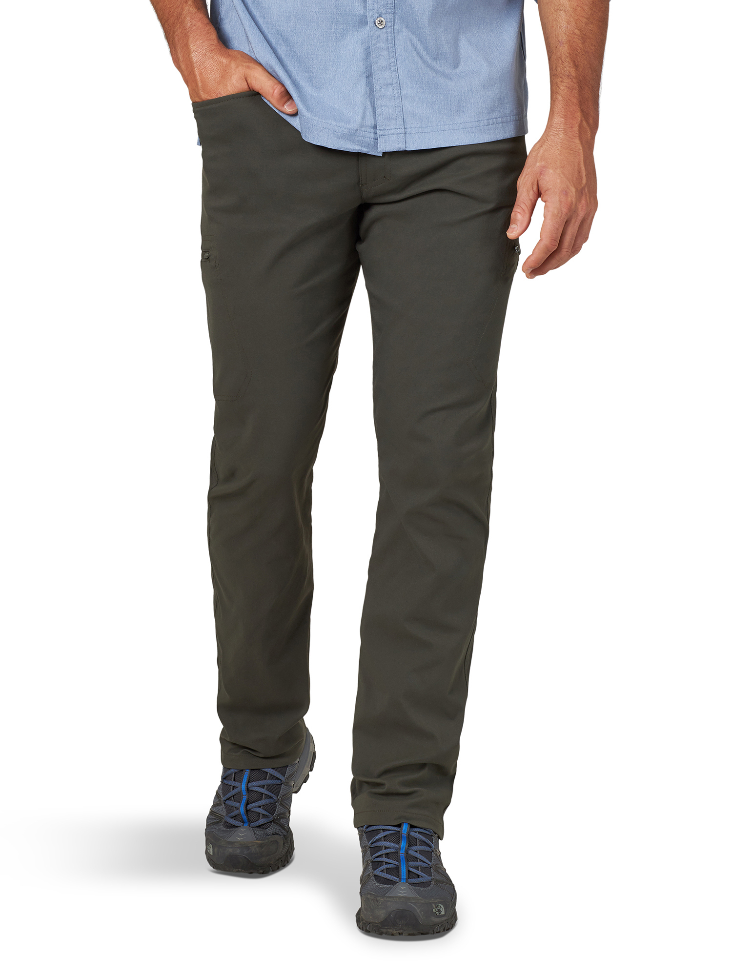 Wrangler Authentics Pantaloni Cargo Uomo Performance Comfort Flex | Colore Fallen Rock, Taglia 40 | 96% Nylon, 4% Elastan