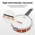 thumbnail image 3 of Banjo Banjolele Donner para ukelele, 4 cuerdas, con accesorios, para adultos, 3 of 7