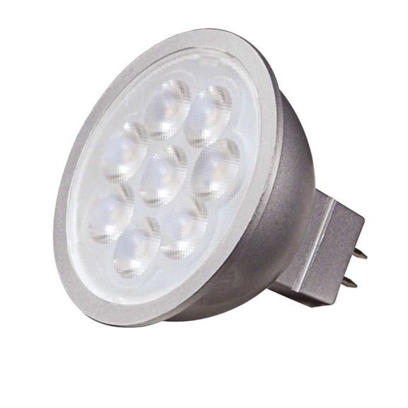 Satco S9494 LED MR16 Spot Light Bulbs 6.5 Watt 12V 5000K 500 Lumen GU5.3 Bi-Pin Base Dimmable (12 Pack)