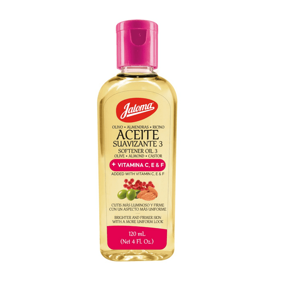 Jaloma Aceite 3 Olive Almond & Castor Oil for All Hair Types, 4 fl oz
