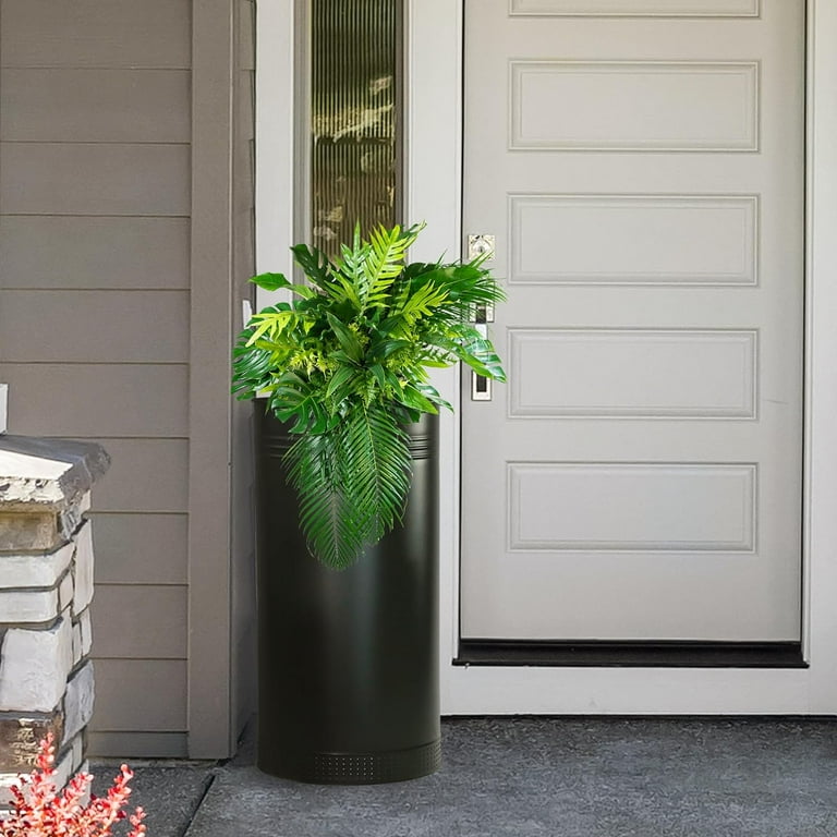 WORTH Galvanized Steel Planter 2 Pack,Large:28 WORTH Galvanized Steel Planter 2 Pack,Large:28