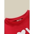 thumbnail image 5 of Bagilaanoe Toddler Baby Girl Boy Valentine's Day Sweatshirt Long Sleeve Letter Print Pullover 6M 12M 18M 24M 3T 4T Kids Loose Tee Tops, 5 of 8