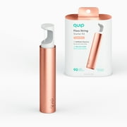 quip Floss String, Refillable Dispenser, Copper Metal, 3-Month Mint Refill