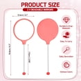 thumbnail image 2 of Uxcell 2 Pack Beadable Mirrors with Handle, 5.7 Inch Long Bead Mirror Bars Removable, Portable Round Hand Mirrors for DIY Jewelry Making and Beaded Crafts (Light Orange-Red), 2 of 7