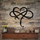 thumbnail image 2 of Decoración de pared de corazón infinito de 55 x 46 cm, arte de pared de metal, regalo de decoración de arte de hierro, escultura de pared de amor eterno para sala de estar, dormitorio, 2 of 5