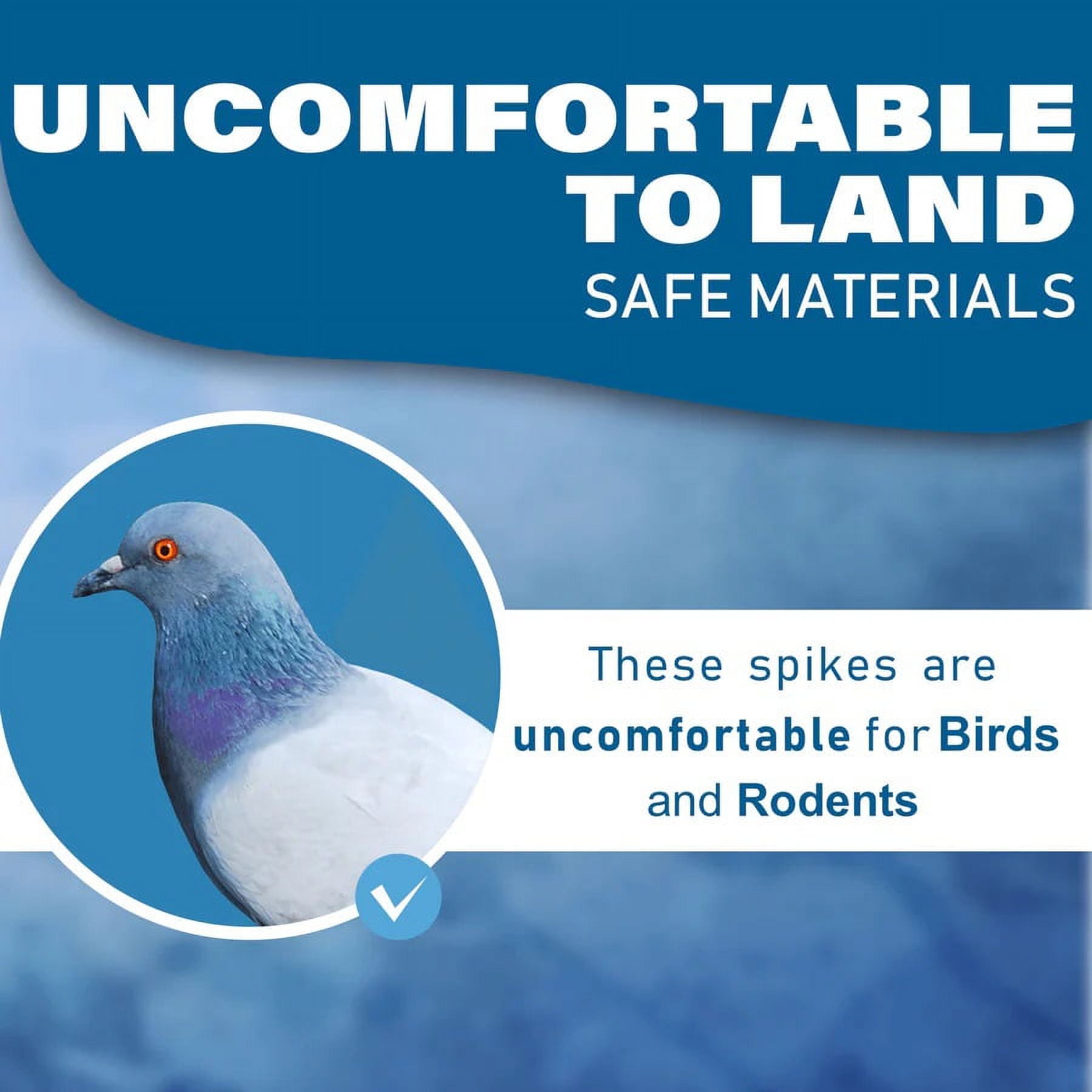 Mini Spikes for Bird and Animal Control, 3 in wide, 10 ft long