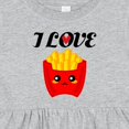 thumbnail image 4 of Inktastic Fry Lover I Love French Fries Girls Baby Dress, 4 of 5