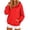 49#Red, variant on Oversized Hoodies for Women Plain Fleece Long Sleeve Sweatshirt Casual Basic Pullover Fall Winter Clothes White 2XL