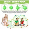 thumbnail image 3 of 174 piezas más un kit de construcción de carpa para niños que brillan en la oscuridad, juguetes de construcción de fuertes aéreos (el color de la bola es aleatorio), 3 of 5