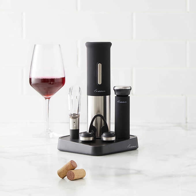 Rabbit 7piece Electric Wine Set Corkscrew