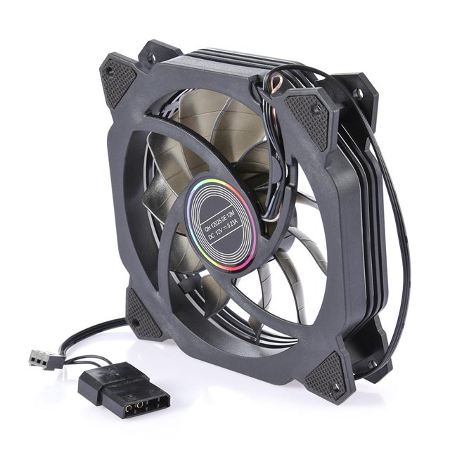 Ventilador de refrigeración de CPU Enfriador silencioso 120 mm Cojinete hidráulico de doble halo (multicolor Hugtrwg Para estrenar