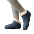 thumbnail image 6 of HAiming Women's Cable Knitted Socks Winter Thicken Fleece Lined Warm Slipper Socks Casual Cozy Indoor Non-slip Socks, 6 of 6