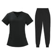 thumbnail image 2 of Conjunto de uniforme de enfermería para mujer, pantalones, ropa de trabajo uniforme para enfermeras XL Yuyangstore uniforme de mujer, 2 of 7