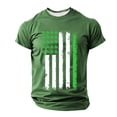thumbnail image 3 of HOMADLES Mens Shirts Flag Crewneck Patriotic Short Sleeve Shirt for Men Classic Graphic Tee, Army Green 2XL, 3 of 4
