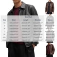 thumbnail image 3 of LYSMORA Men's Lapel Faux Leather Jacket Button Front Casual Outerwear Multi Pocket Shirt Style Coat for Daily Wear, 3 of 5