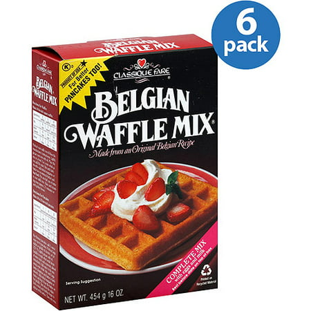 Classique Fare Belgian Waffle Mix, 16 oz, (Pack of
