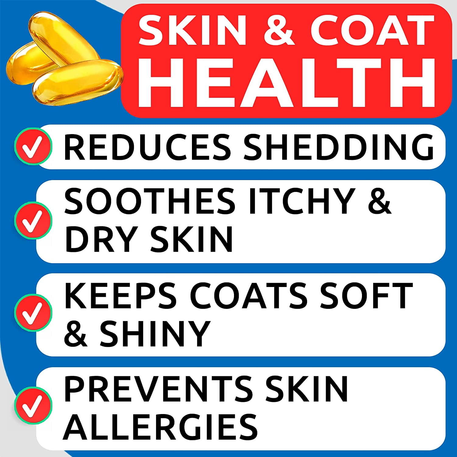 Bark&Spark Omega-3 Fish Oil Softgels for Dogs - Shedding & Itch Relief, Skin & Coat Health - EPA & DHA, Hot Spots Support (180 ct)