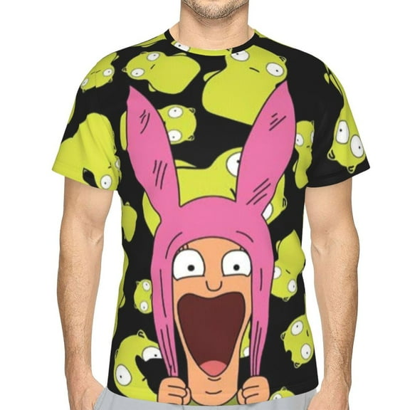 Men Women Bob's Burgers Louise Shirts Short Sleeve Cosplay Adults Anime T-Shirts Crew Neck 3D Printed Tee Tops