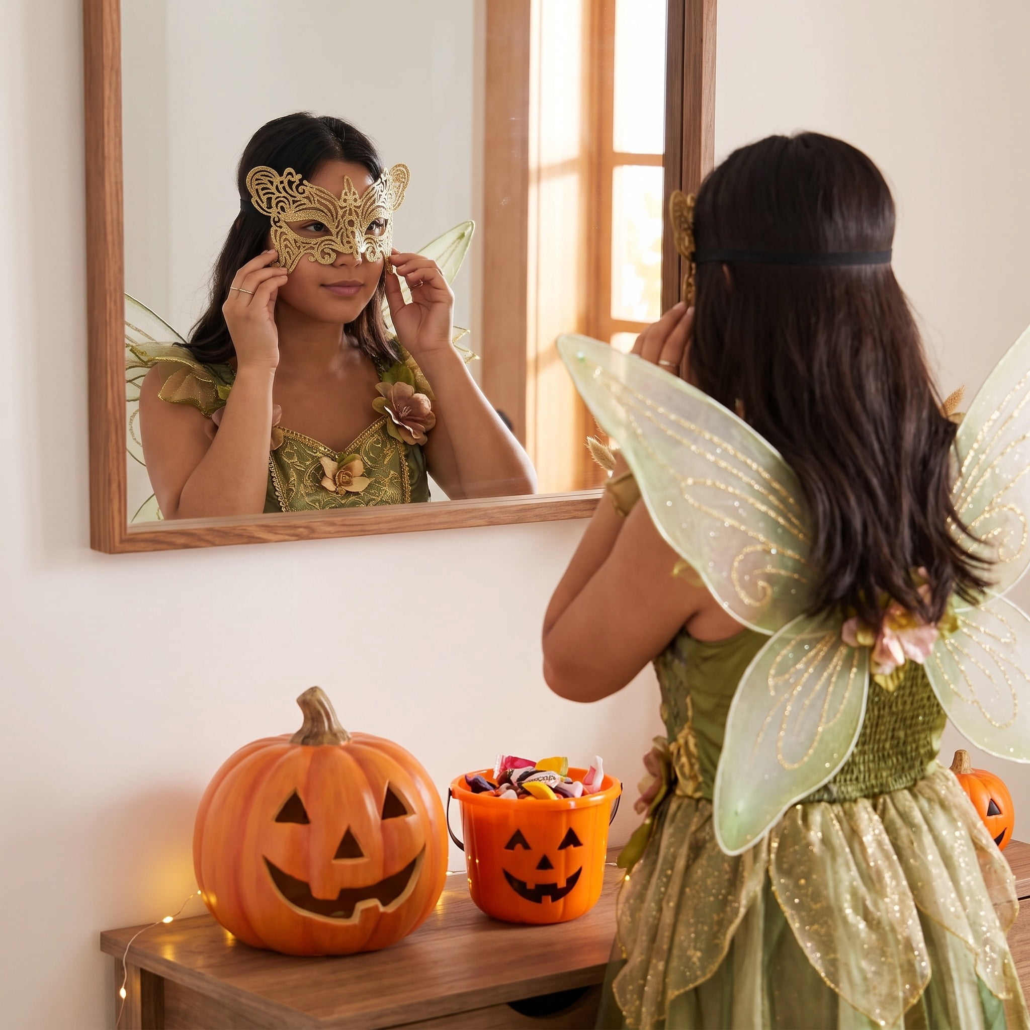 Fantasy Mask Costume Accessory for Adults, Gold, Halloween by Way To Celebrate