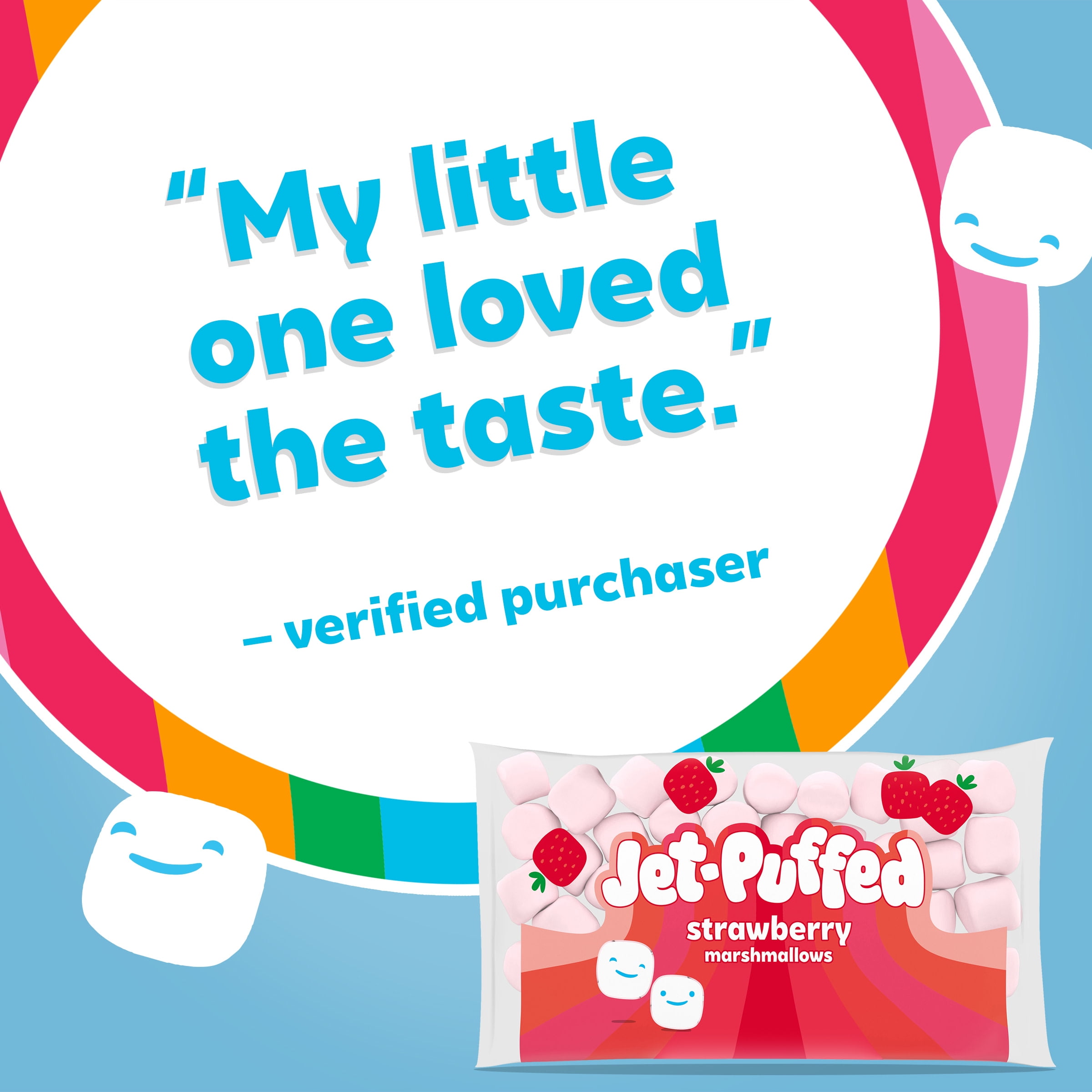 Jet-Puffed Strawberry Marshmallows, 8 oz. Bag