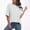 White, variant on YHAJDS Womens Oversized Summer T Shirts Plus Size Short Sleeve Raglan Sleeve Top with Print Round Neck Loose