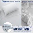 thumbnail image 4 of Aship Silver Infused Cooling Blanket Full, 90"x90", Upgraded Arc-Chill 3.0 (Q-Max>0.5), Lightweight Breathable Cold Blanket for Hot Sleepers & Night Sweat, Summer Bed Blanket for Couch Sofa, Blue, 4 of 11