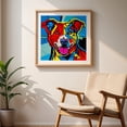 thumbnail image 5 of Pop art geometric line art dog - Digital Art Oak Framed Wall Art Print 8 x 8 inches, 5 of 8