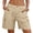 Beige plus size cargo shorts a1, variant on Women Plus Size Cargo Shorts High Waisted Bermuda Pants Casual Solid Regular Fit Shorts with Pockets Travel Lounge Summer, Pink 3XL
