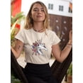 thumbnail image 2 of Unicorn Skull Neighing T-Shirt Women -Smartprints Designs, Female Large, 2 of 4