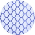 thumbnail image 1 of Ahgly Company Machine Washable Indoor Round Trellis Blue Contemporary Area Rugs, 7' Round, 1 of 4