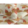 thumbnail image 3 of Ambesonne Autumnal Design Quilted Bedspread Set 3 Pcs, Romantic Leaves, Queen, Pistachio Green Cinnamon, 3 of 4