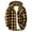Yellow, variant on LYSMORA Mens Plaid Zip Up Hooded Shacket Drawstring Hood Chest Pocket Long Sleeve Casual Outdoor Shirt Jacket