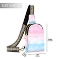 thumbnail image 2 of FORMRS Womens Crossbody Sling Bag Travel Daypack Shoulder Chest Backpack, Light Pink Stripes, 2 of 7
