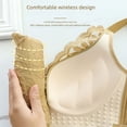 thumbnail image 4 of Sujetador de encaje sin aros para mujer, copa gruesa, pecho pequeño, push-up, ajustable, conjunto de ropa interior sexy para mujer Auxilion, 4 of 5