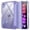 Diamond Clear Lavender Purple, variant on Transparent PU Cover, Pencil Slot & Wireless Charging for iPad mini 6/7 8.3-inch