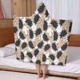 thumbnail image 5 of Black Cute Hedgehog Pattern Hooded Bath Towel，50"x30" for Ages 3 To 12 Kids, Quick Dry Lightweight Soft Microfiber Hood Beach Towel Cover Up for Kids, 5 of 7
