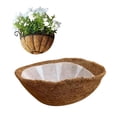 thumbnail image 3 of Revestimiento de fibra de coco semicircular para cestas colgantes de pared, revestimiento de coco, macetero de flores 35cm, 3 of 8