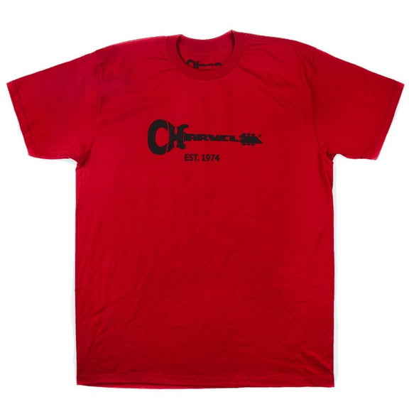 Charvel Guitar Logo Tee T-Shirt in Red  Medium #0996827604 100% Preshrunk Cotton