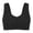 Black, variant on Women's Front Closure Wireless Comfort Bra, Seamless Everyday Bras for Women with Wide Straps & Removable Pads Beige L