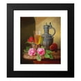 thumbnail image 2 of Josef Schuster 20x23 Black Modern Framed Museum Art Print Titled - Still Life with Roses and Strawberries, 2 of 5