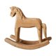 thumbnail image 1 of Rocking Horse Statue de madera Figura, decoración de escritorio coleccionable Figura de recolección de animales, para sala de estar en casa, 1 of 9