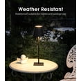 thumbnail image 5 of UME 3 Pack Cordless Table Lamp, Rechargeable Waterproof Outdoor Table Lamps With 3 Color Temps and Stepless Dimming for Dinner Desk Cafe, Black, 5 of 7