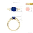thumbnail image 5 of ANGARA Lab Grown 1.6 Ct Blue Sapphire & Diamond Engagement Ring for Women in 14K Yellow Gold (Size-7mm) | September Birthstone, Anniversary, Jewelry Gift for Women | Lab-Grown Blue Sapphire Ring, 5 of 8