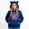 thumbnail image 3 of Pop cazadora para niña Demo-n Hunters Women's Fashion Hooded Sweatshirt Cat Ear Pullover Casual Streetwear Soft Comfortable Long Sleeve Tops for Daily Wear Spring Fall Winter （Blue）, 3 of 4