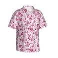 thumbnail image 3 of Xecao Flower Butterfly print Hawaiian shirt - a stylish short-sleeve button-down for men, perfect for casual beach and tropical outings., 3 of 9
