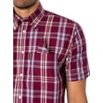 thumbnail image 4 of Trojan Windowpane Check Short Sleeved Shirt, Multicoloured, 4 of 5