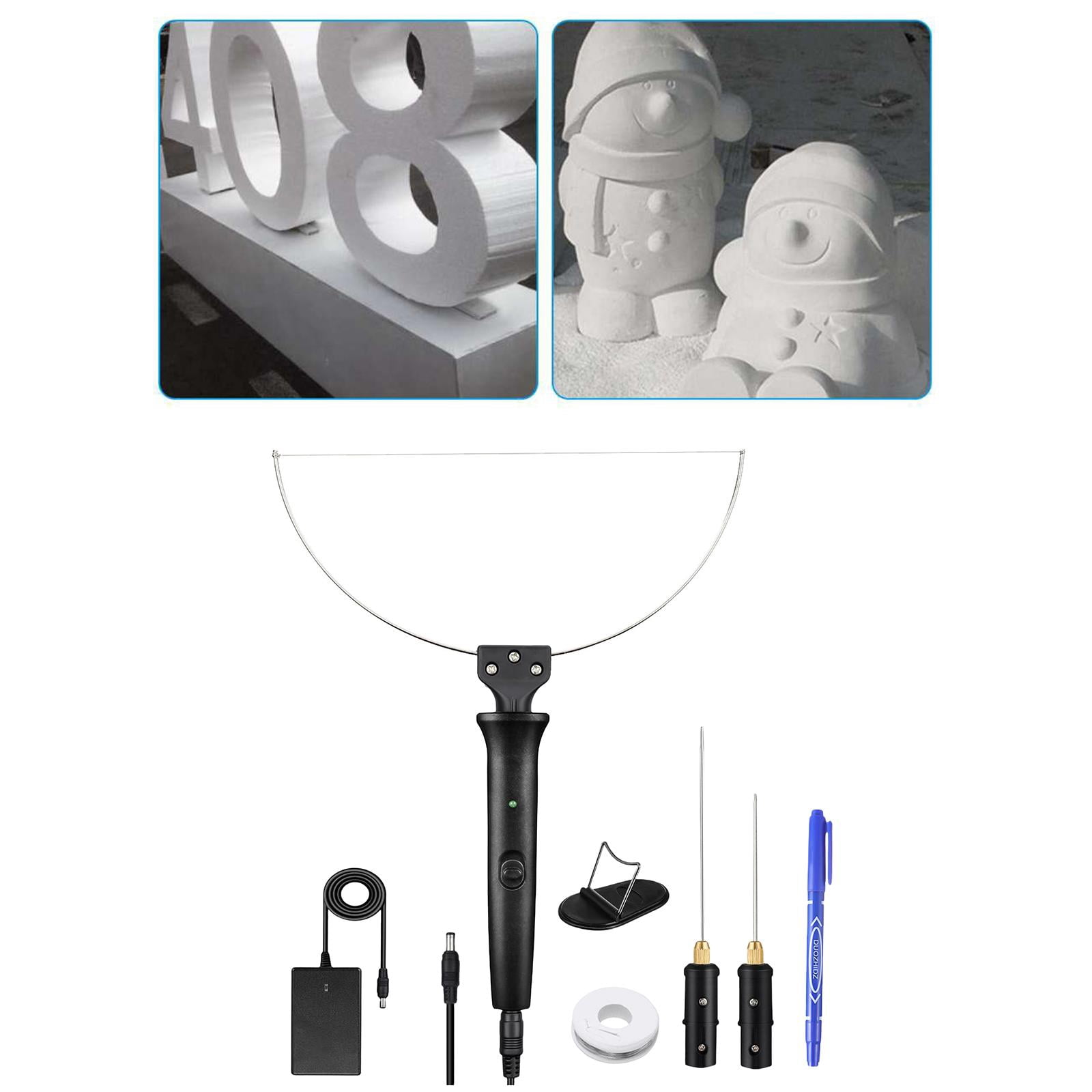 FVDPWYE 8 Pieces Set Electric Foam Cutter Pen 4 in 1 18W Polyethylene Carving Cutter Pen